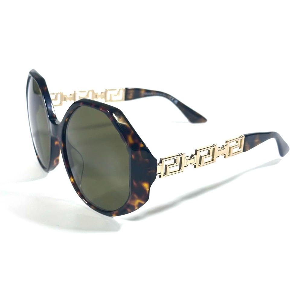 Versace Mod. 4395 F 108/73 Sunglasses Authentic New  Versace Havana and Gold - Picture 3 of 8